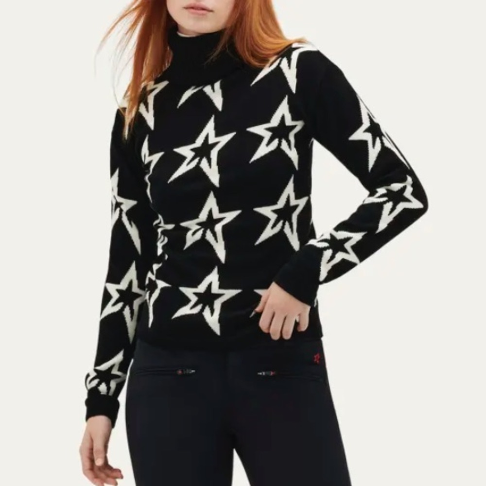 Perfect moment star dust ski sweater in black Snow White star